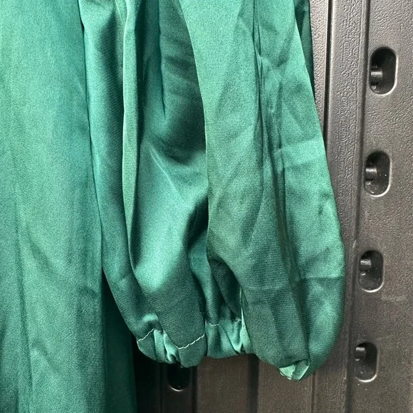 New Lavetir Women's Dress Sheath/Column V-Neck Long Sleeves Formal Green Size 6 - Picture 6 of 11